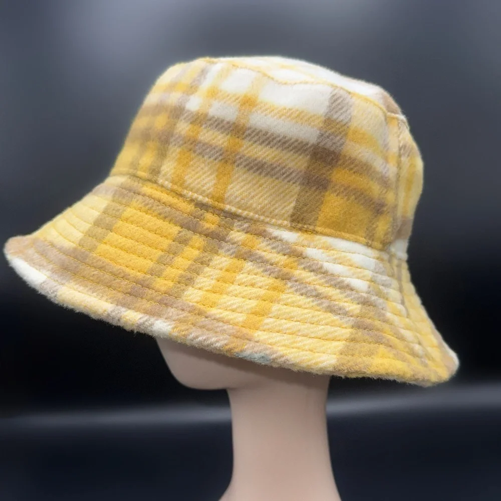 Yellow Plaid Bucket Hat